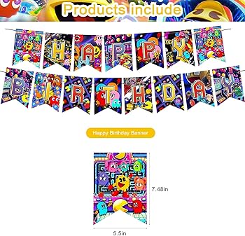 Amazon.co.jp: NEWROOPY パックマン 誕生日パーティーデコレーション